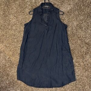 Sleeveless jean dress with pockets !